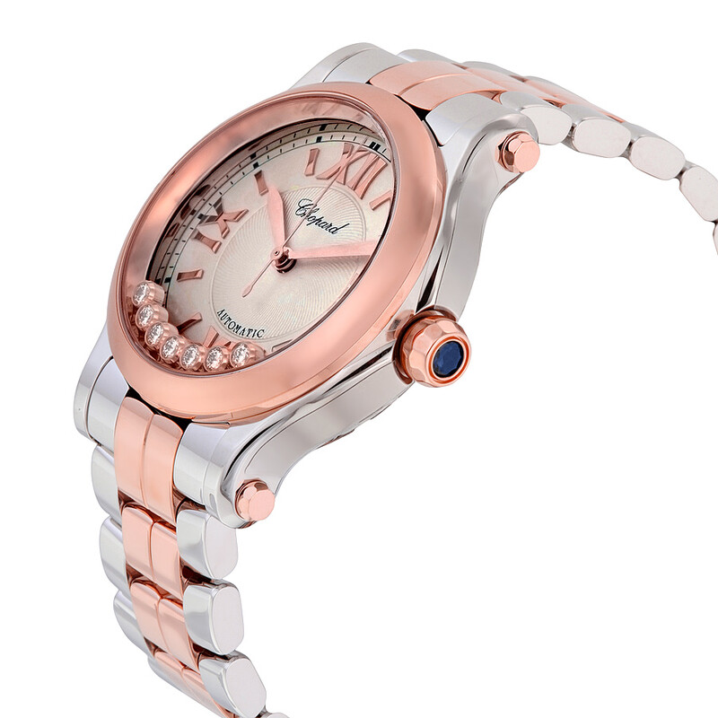 Chopard Happy Sport Silver Guilloche Dial Ladies Watch 278559-6002 ...