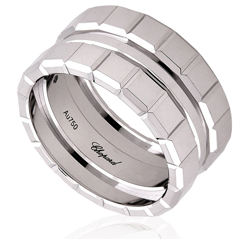 Chopard Ice Cube 18K White Gold Ring, Size 57 827004-1014 - Ladies