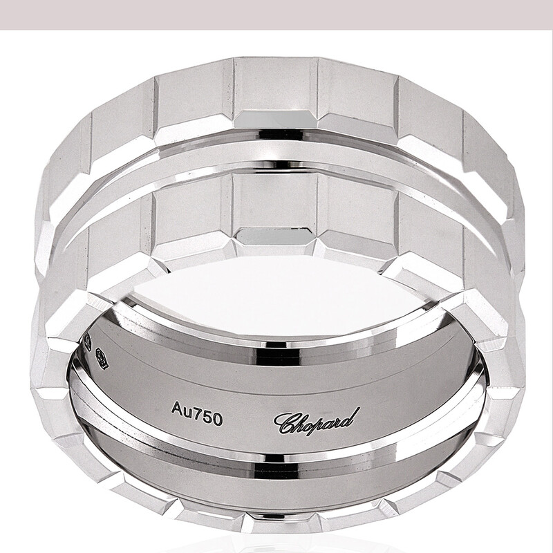 玉*焼様 Chopard ホワイトゴールドリング エッジデザイン 52 Chopard Ice Cube 18K White Gold Ring, Size 57 827004-1014 - Ladies