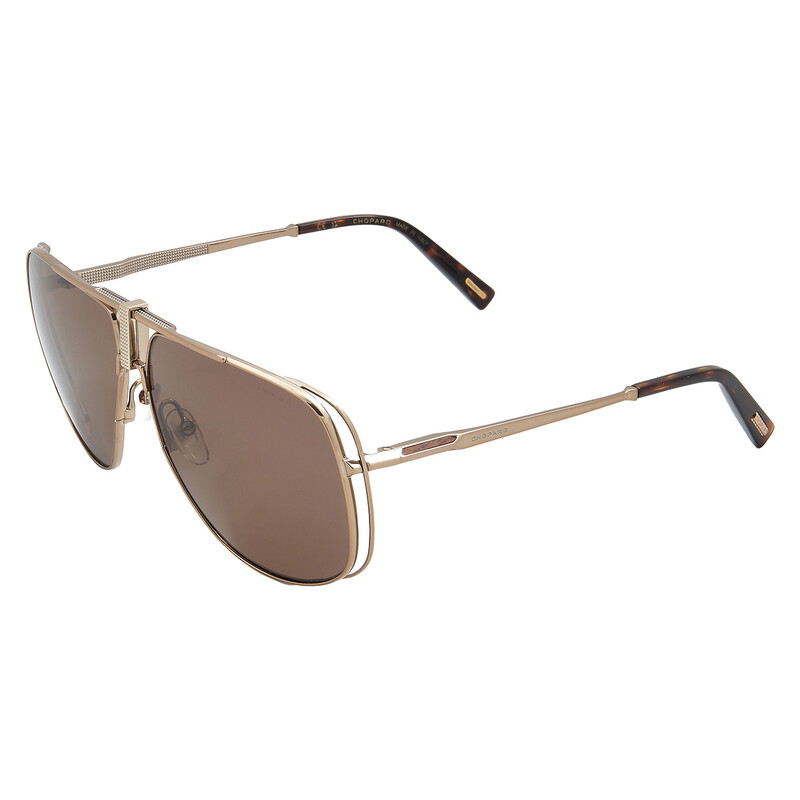 Chopard Polarized Brown Pilot Unisex Sunglasses SCHG91V 8FFP 65