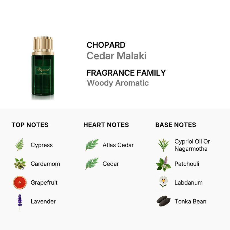 【美品】ショパール CHOPARD✨ウード マラキ✨オードパルファン Chopard Unisex Cedar Malaki EDP Spray 2.71 oz Fragrances