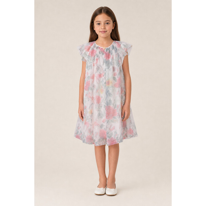 Dior Christian Dior Kid'S Embroidered Sequin Dress Nwt, Size 9M