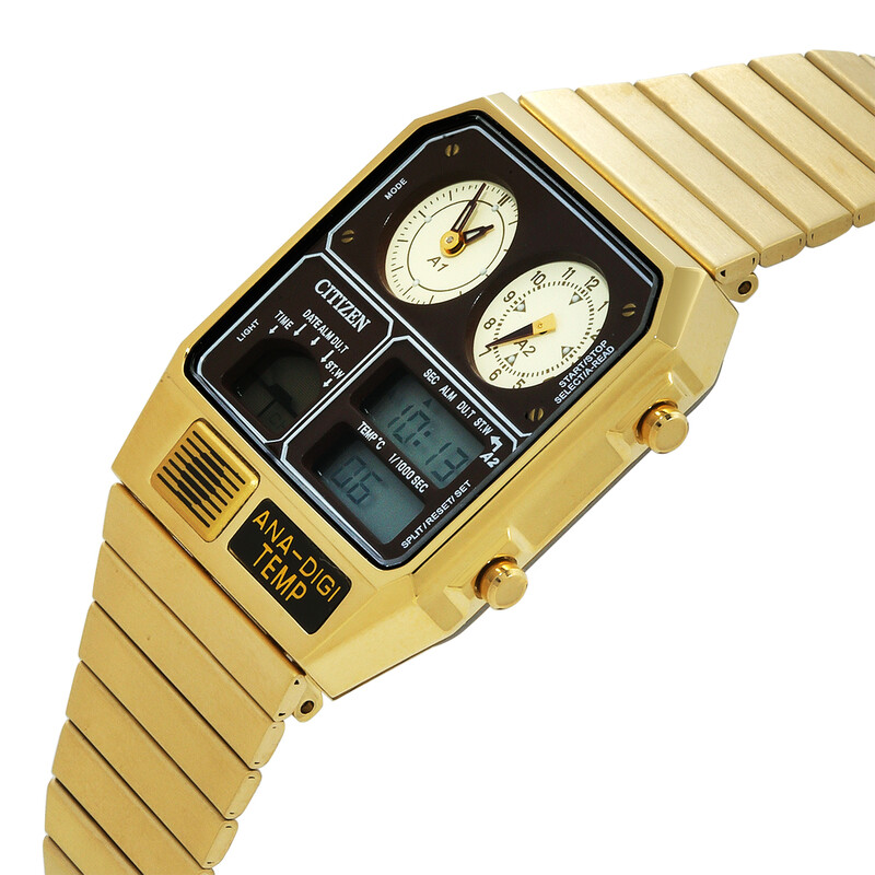 Citizen Alarm Chronograph Quartz Analog-Digital Brown Dial Men's Watch ...