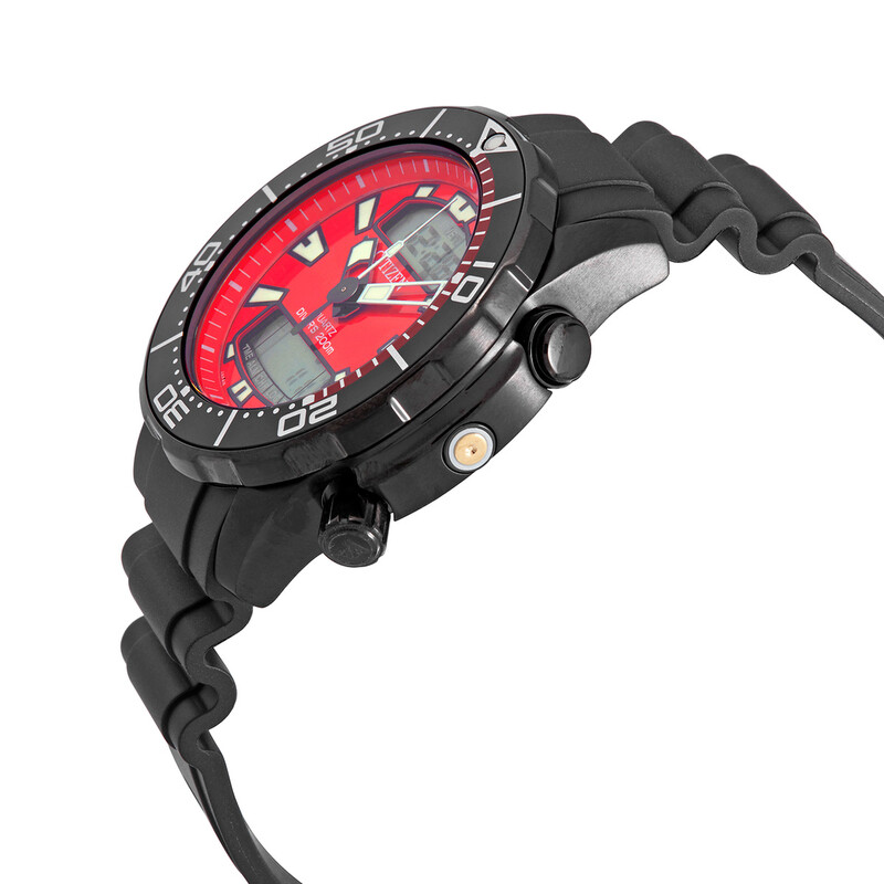 Citizen Alarm Chronograph Quartz Analog-Digital Red Dial Men's Watch ...