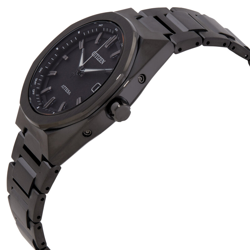 O*1様 CITIZEN ATTESA Eco-Drive 黒文字盤 Citizen Attesa Eco-Drive Black Dial Men's Watch CB3045-61E
