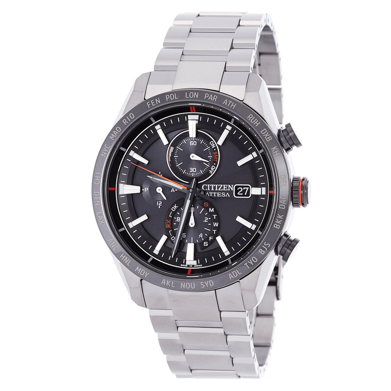Citizen Attesa Perpetual Chronograph Eco-Drive Black Dial Men's