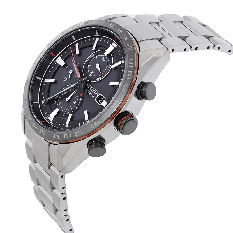 Citizen Attesa Perpetual Chronograph Eco-Drive Black Dial Men's