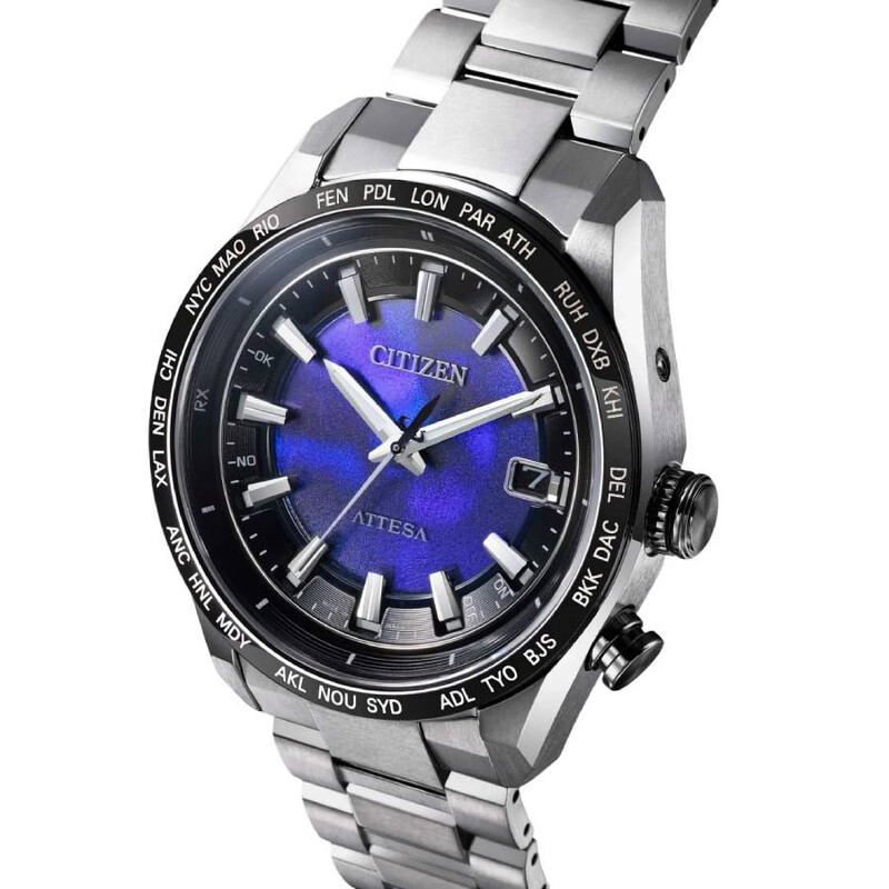 CITIZEN アテッサGMT Citizen Attesa Perpetual World Time Blue Dial Men's Watch CB0288