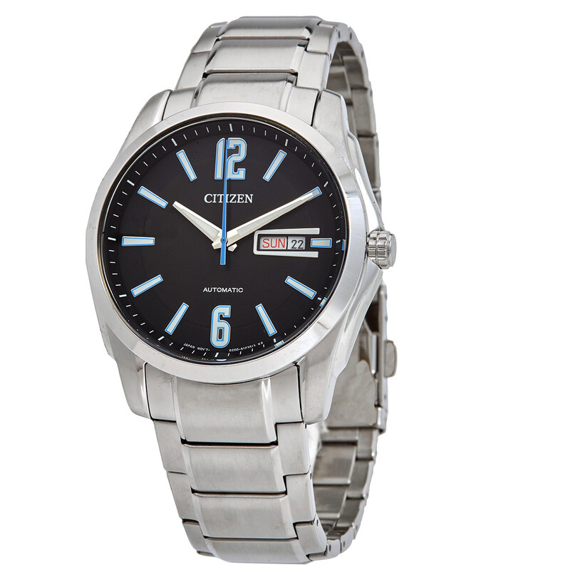 Citizen Automatic Day-Date Black Dial Stainless Steel Men's Watch