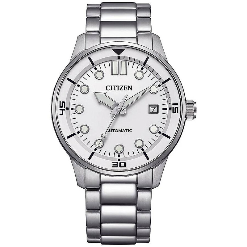Citizen Automatic White Dial Men's Watch NJ0191-83A 4974374345035