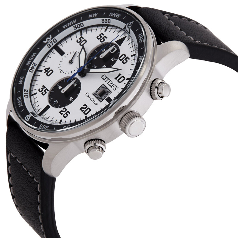 Citizen Aviator Chronograph White Dial Men display picture 3