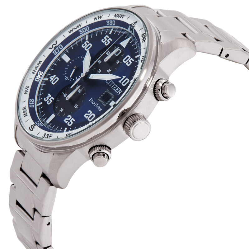 Citizen Aviator Eco-Drive Chronograph Blue Dial Men display picture 2