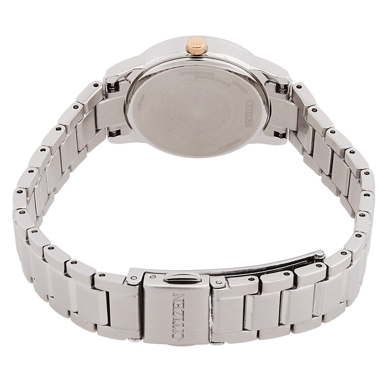 Citizen Black Dial Stainless Steel Band Ladies Watch EW2317-76E