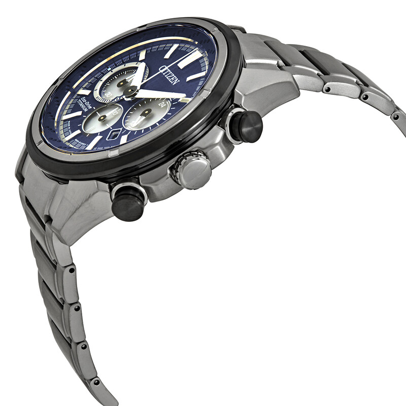Citizen Blue Dial Eco-Drive Super Titanium Chronograph Watch