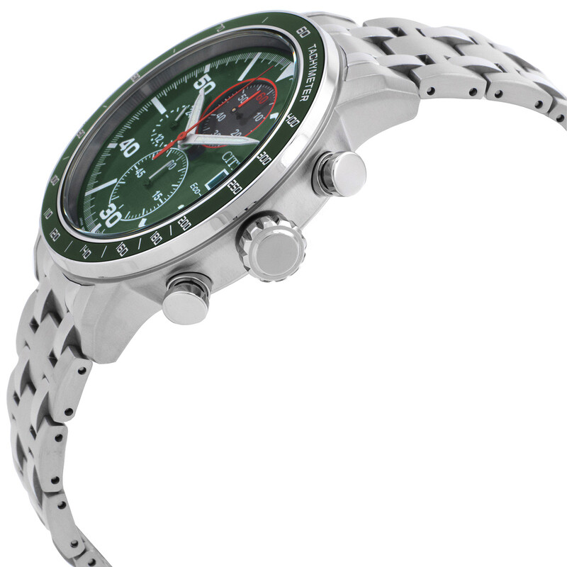 Citizen Brycen Chronograph Eco-Drive Green Dial Men's Watch CA0851