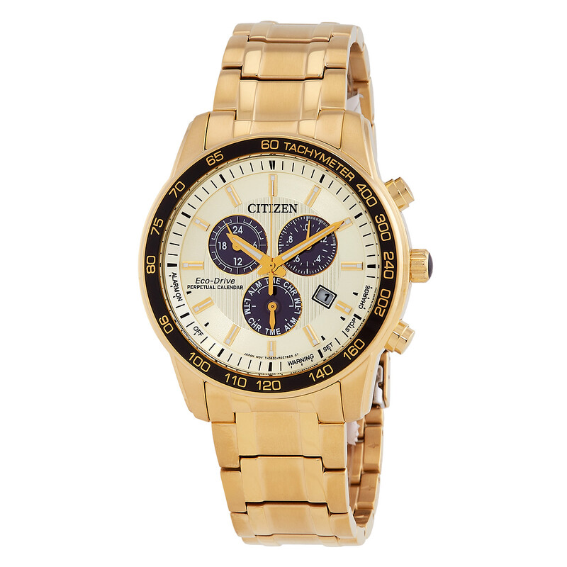 Citizen Brycen Eco-Drive Chronograph Gold Dial Men's Watch BL5512