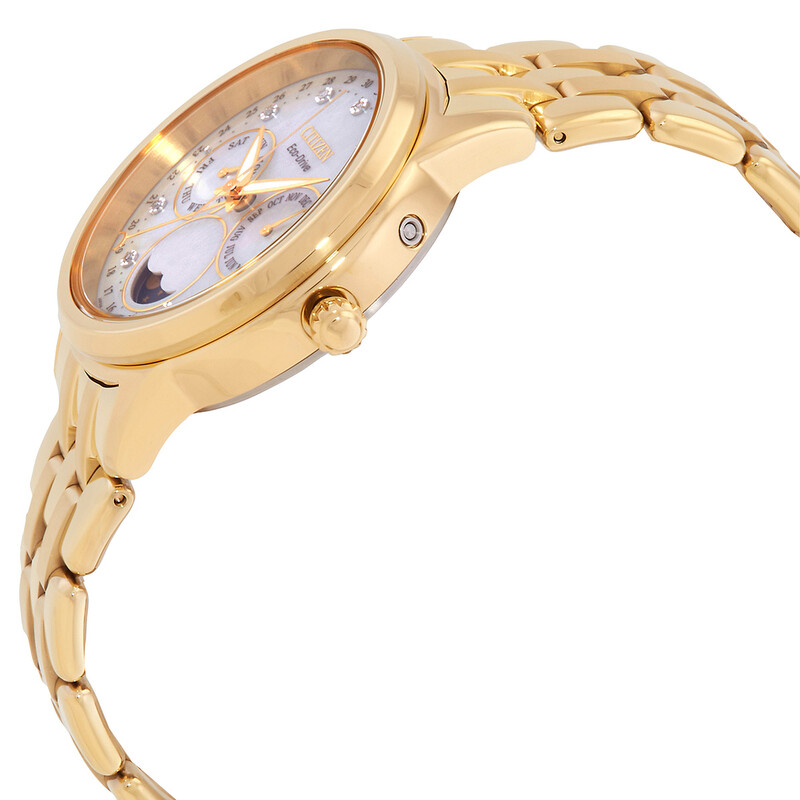 Citizen Calendrier Moon Phase Diamond White Mother of Pearl  display picture 2