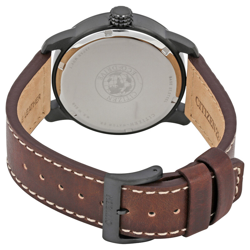 Citizen Chandler Eco-Drive Dark Blue Dial Brown Leather Men's