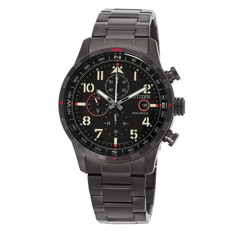 Citizen Chronograph Eco-Drive Black Dial Men's Watch CA0797-50E
