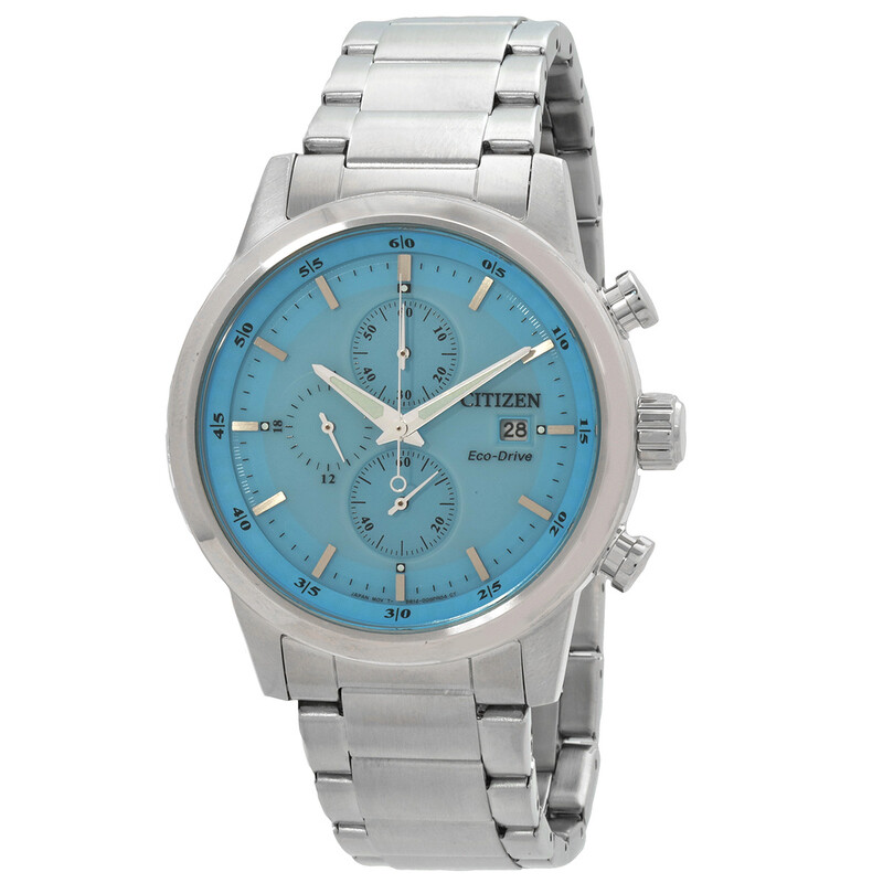Citizen Chronograph Eco-Drive Blue Dial Men display picture 3