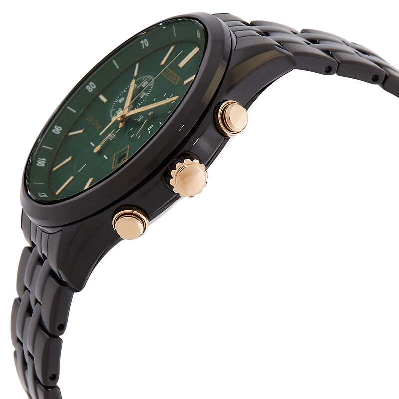 Citizen Chronograph GMT Green Dial Men's Watch AT2576-50X