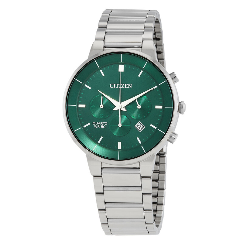 テツ Citizen Chronograph Quartz Green Dial Men's Watch AN8220-52X