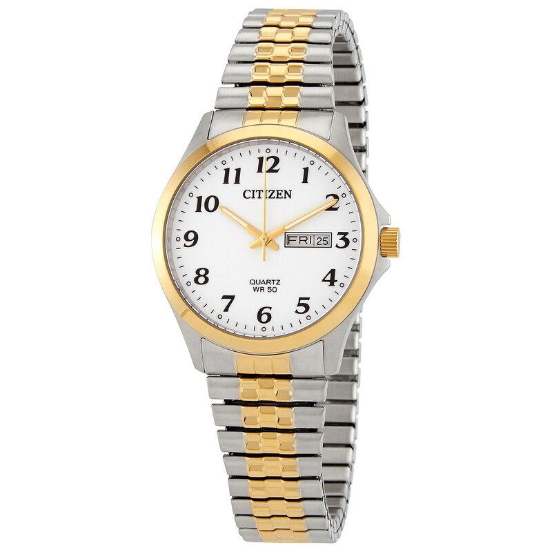 Citizen Chronograph Quartz White Dial Two-tone Men's Watch BF5004