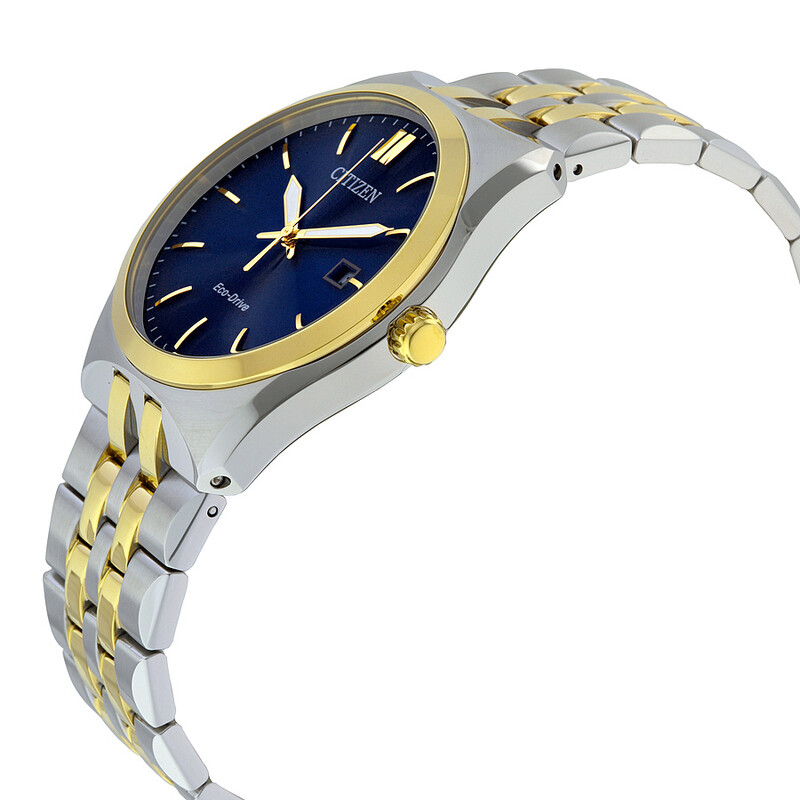 Citizen Corso Eco-Drive Blue Dial Two-tone Men's Watch BM7334-58L  013205111808 - Watches, Corso - Jomashop