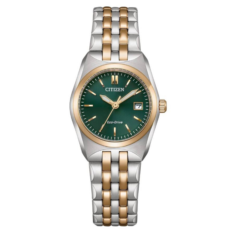 sena　レディース　GB S Citizen Corso Eco-Drive Green Dial Ladies Watch EW2297-55X