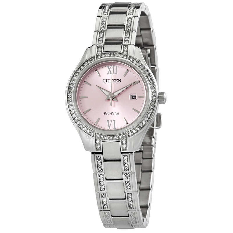 Citizen Crystal Pink Dial Ladies Watch FE1230-51X 013205149450