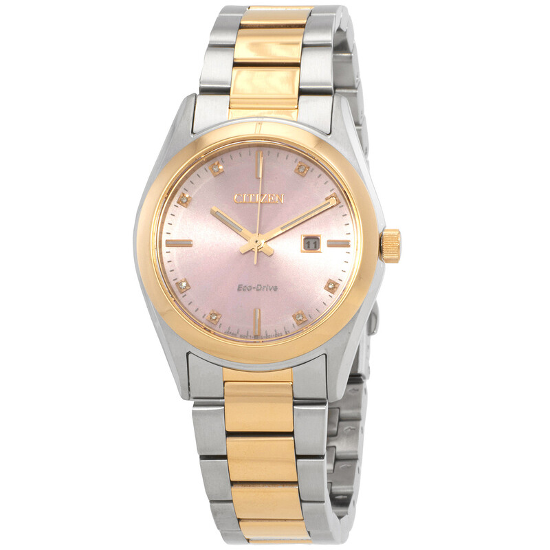 Citizen Diamond Pink Dial Watch EW2706-58X 013205160110 - Watches