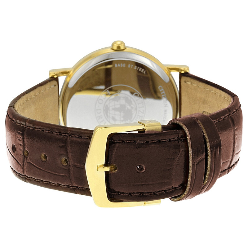 Citizen Eco Drive Black Dial Brown Leather Men's Watch BM8242-08E  013205067884 - Watches, Eco-Drive - Jomashop