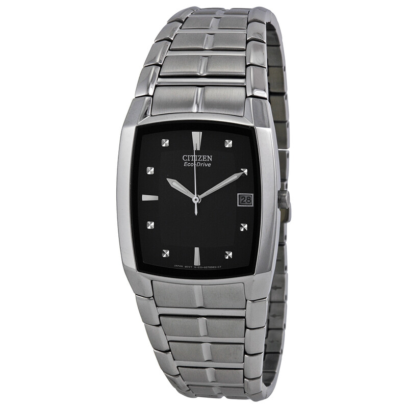 Citizen Eco Drive Black Dial Stainless Steel Men's Watch BM6550