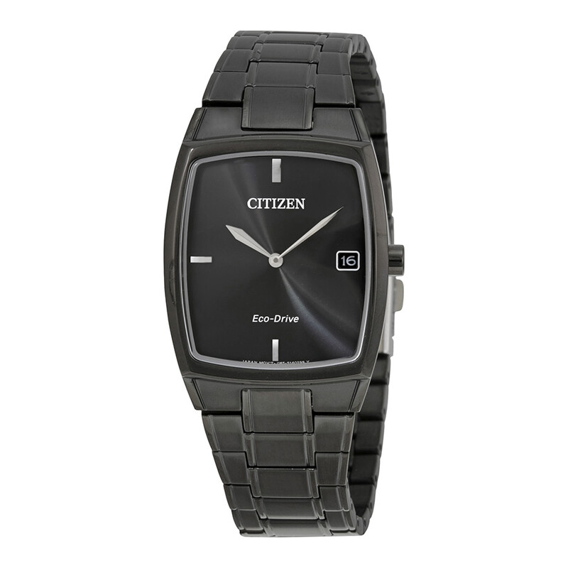 Citizen Eco-Drive Black Stainless Steel Men's Dress Watch AU1077-59H  013205111679 - Watches, Eco-Drive - Jomashop