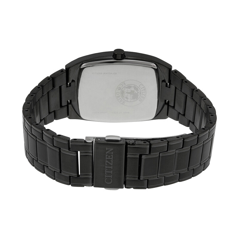 Citizen Eco-Drive Black Stainless Steel Men's Dress Watch AU1077