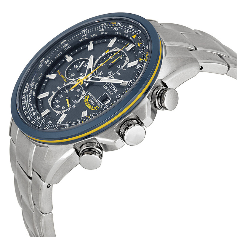 CITIZEN オートマチック20気圧 NY6020-54L 青文字盤(中古) Citizen Eco Drive Blue Angels Chronograph Men's Watch AT8020-54L