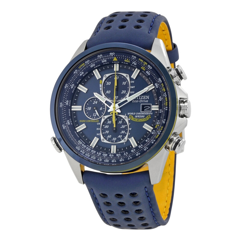 Citizen Eco Drive Blue Angels World Chronograph Men's Watch AT8020