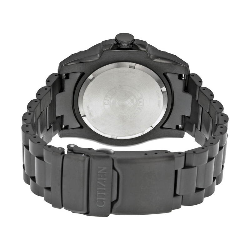 Citizen Eco Drive STX43 Black Orange Dial Titanium Men's Watch