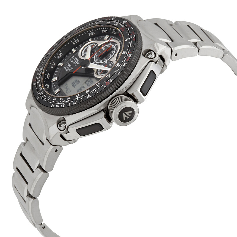 Citizen Eco-Drive Alarm Chronograph Quartz Analog-Digital Black