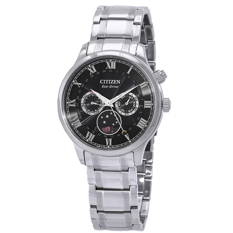 Citizen Eco-Drive Black Dial Moon Phase Men's Watch AP1050-81E