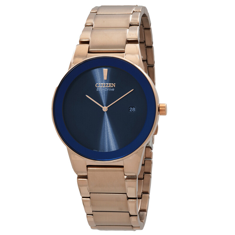 Citizen Eco-Drive Blue Dial Rose Gold-tone Men's Watch AU1066-80L