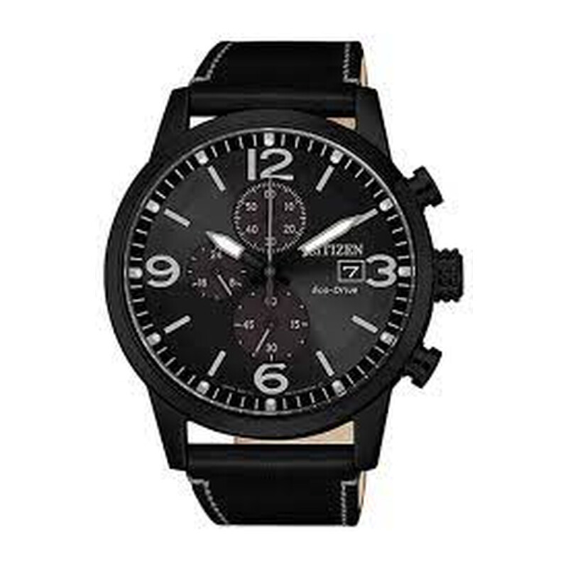 CITIZEN Eco-Drive クロノグラフ ブラック Citizen Eco-Drive Chronograph Black Dial Men's Watch CA0617-29E