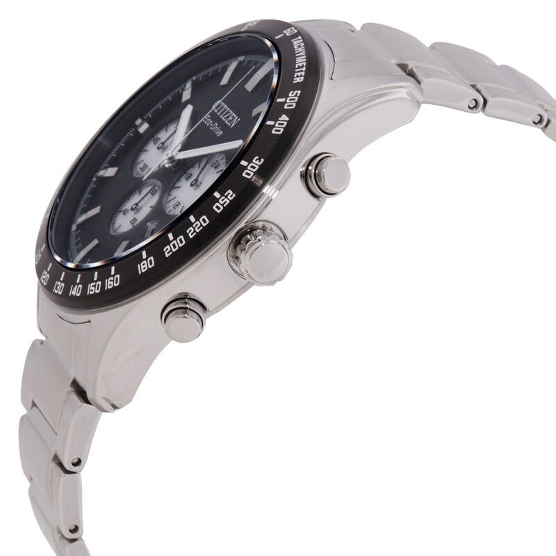 Citizen Eco-Drive Chronograph Black Dial Men's Watch CA4674-58E