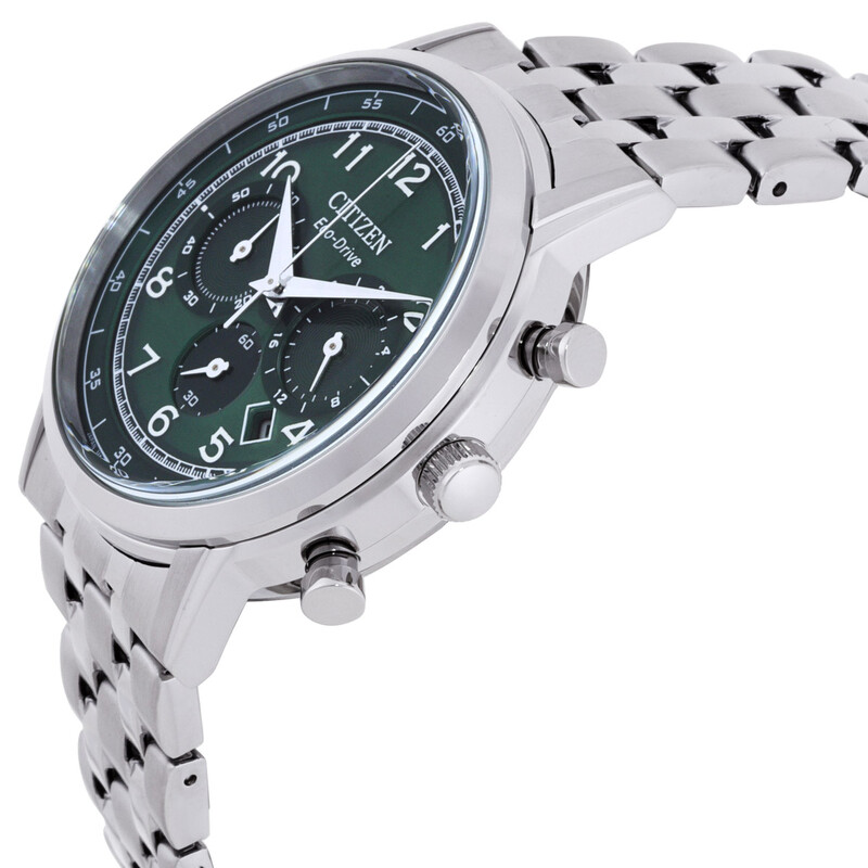 Citizen Eco-Drive Chronograph Green Dial Men's Watch CA4630-53X