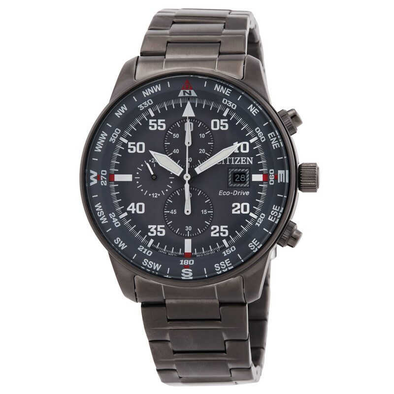 Citizen Eco-Drive Chronograph Grey Dial Men's Watch CA0696-57H