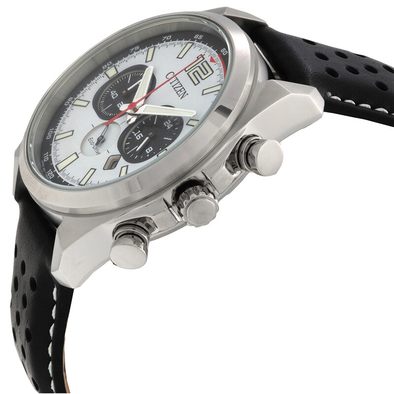 Citizen Eco-Drive Chronograph White Dial Men's Watch CA4640-09A