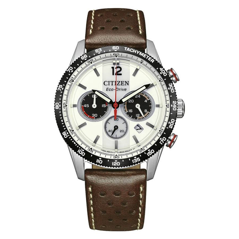 Citizen Eco-Drive Chronograph White Dial Men's Watch CA4714-04A