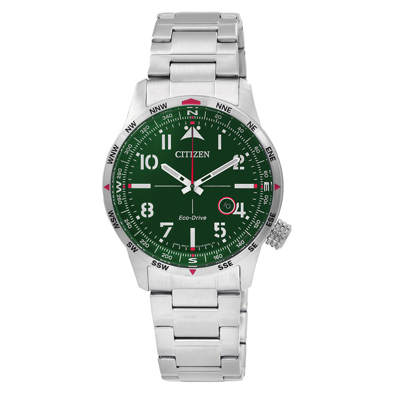 Citizen Eco-Drive Green Dial Men's Watch BM7551-84X 4974374311504