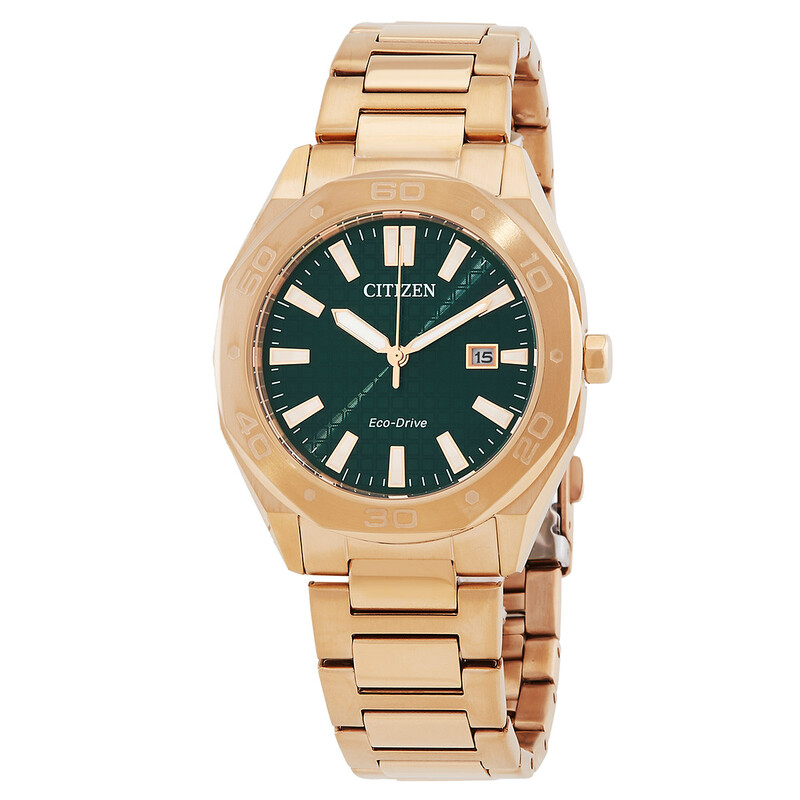 Citizen Eco-Drive Green Dial Men's Watch BM7633-81X 4974374341440