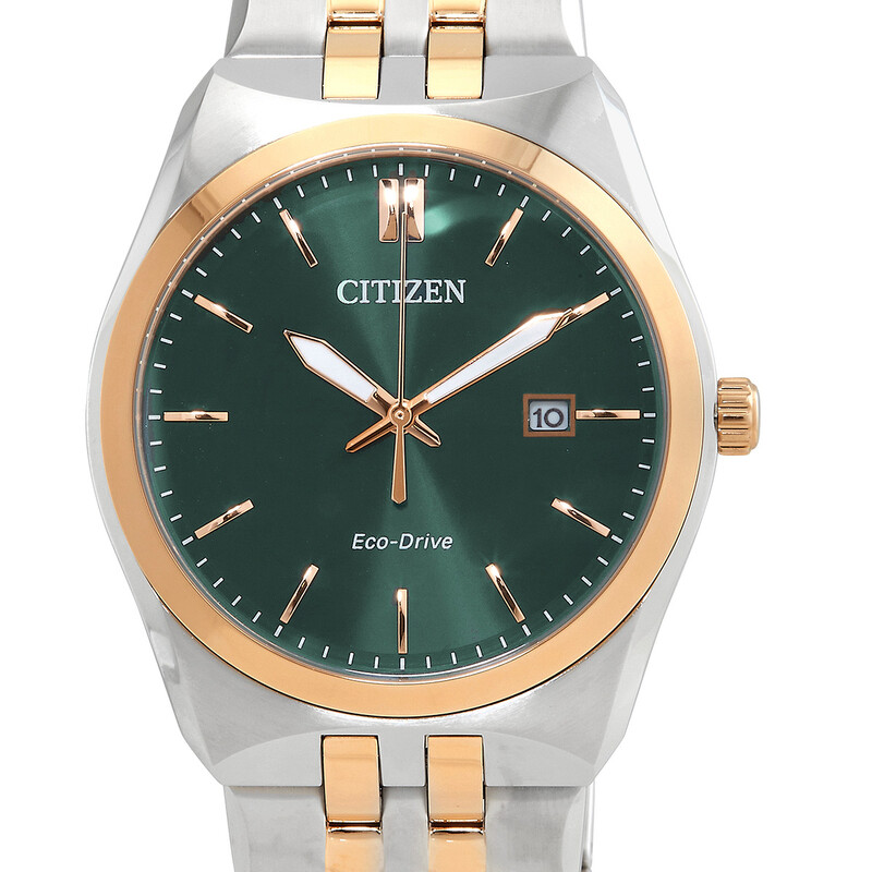Citizen Eco-Drive Green Dial Two-Tone Men's Watch BM7339-89X
